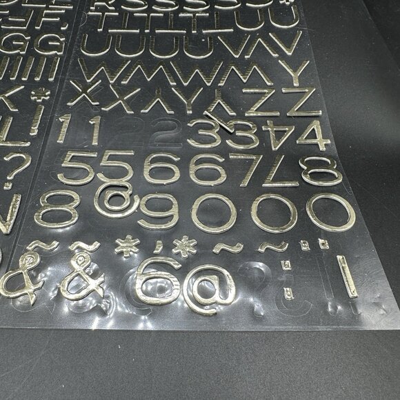 Alphabet Stickers Thickers Gold Foil Alphabet Letters & Numbers Scrapbooking - Picture 3 of 7